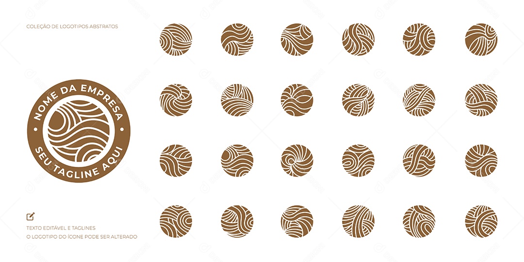 Modelos De Logotipos Abstratos Marrom EPS  Editavel