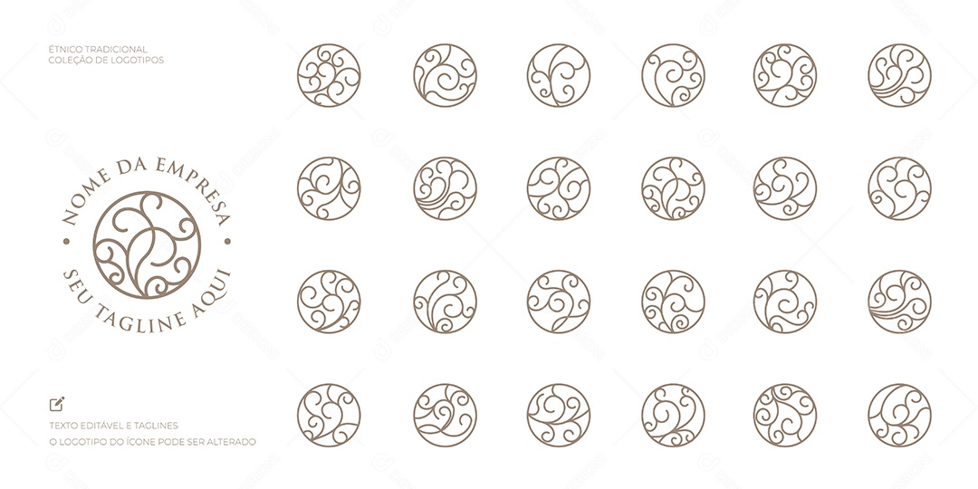 Modelos De Coleção Tradicional Logotipos Empresa EPS Editavel
