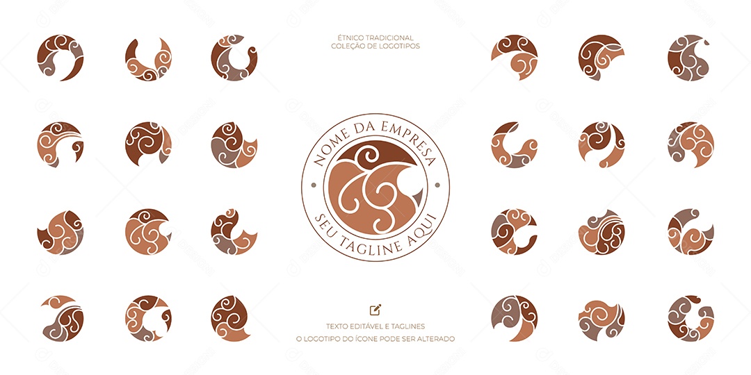 Modelo De Coleção Logotipos Tradicional Empresa EPS Editavel
