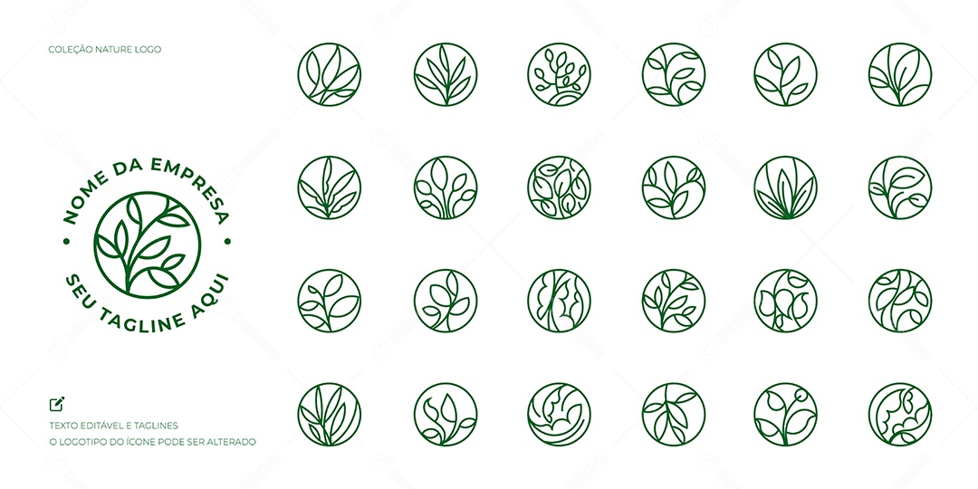 Modelo De Logotipo Nature Empresa EPS Editável