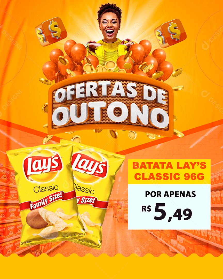 Ofertas de Outono Venha Conferir Social Media PSD Editável