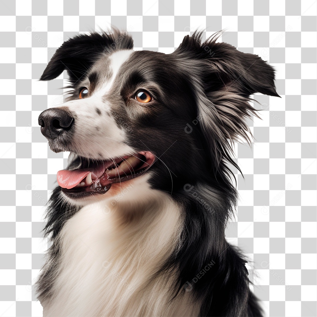 Cachorro Branco e Preto PNG Transparente