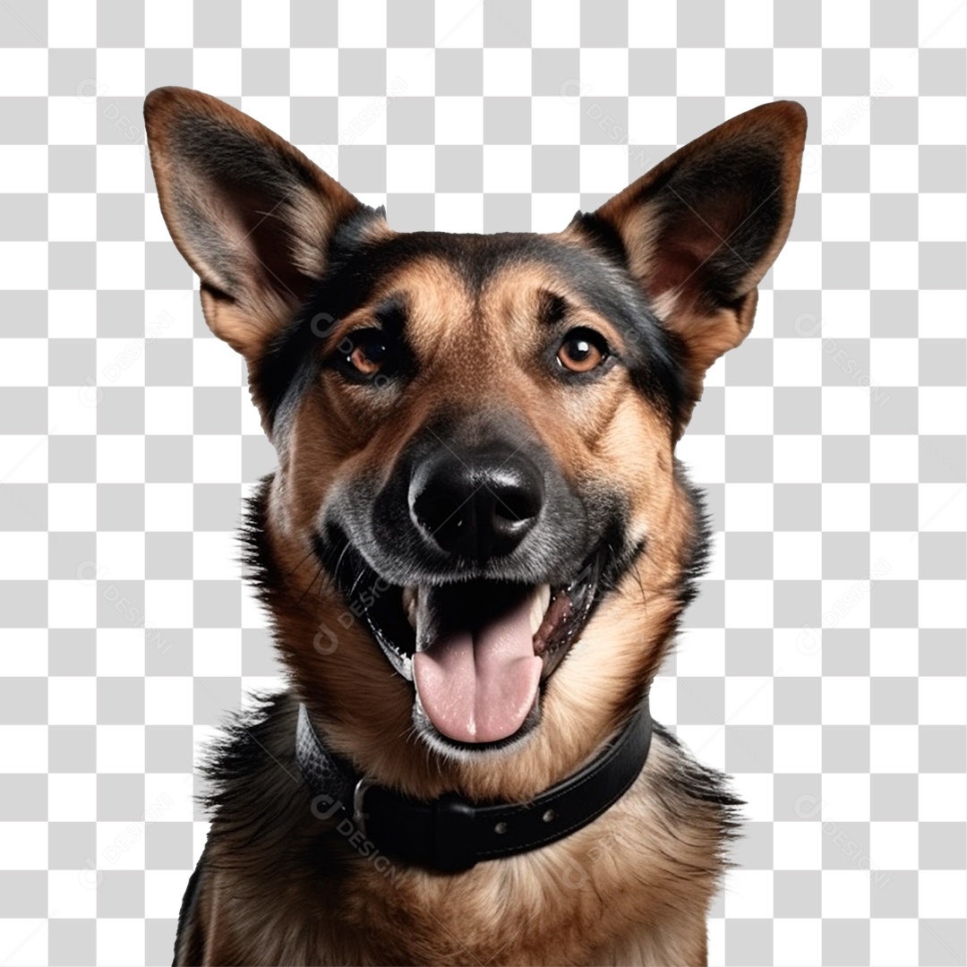 Cachorro Marrom e Preto PNG Transparente