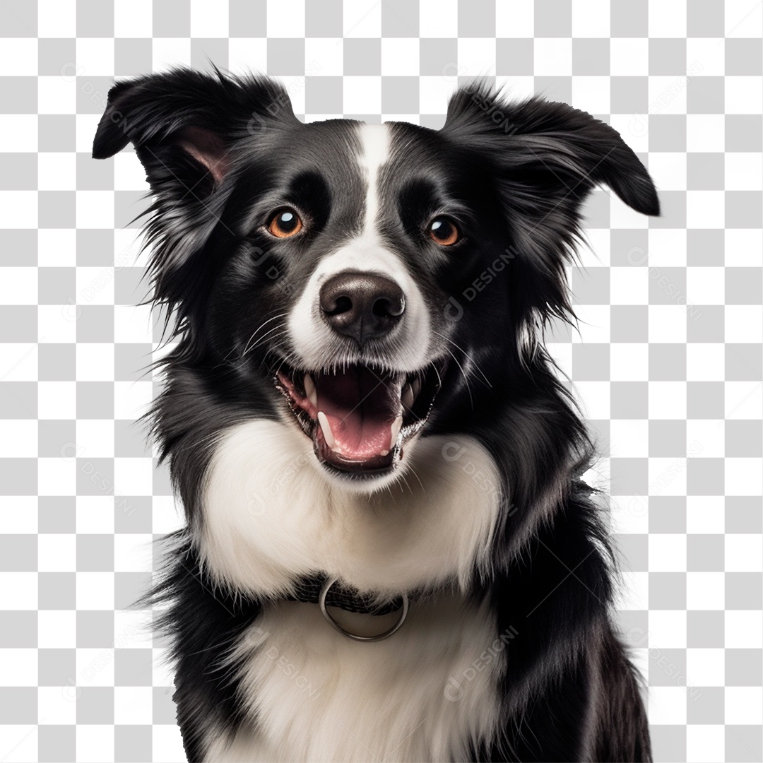 Cachorro Branco e Preto PNG Transparente