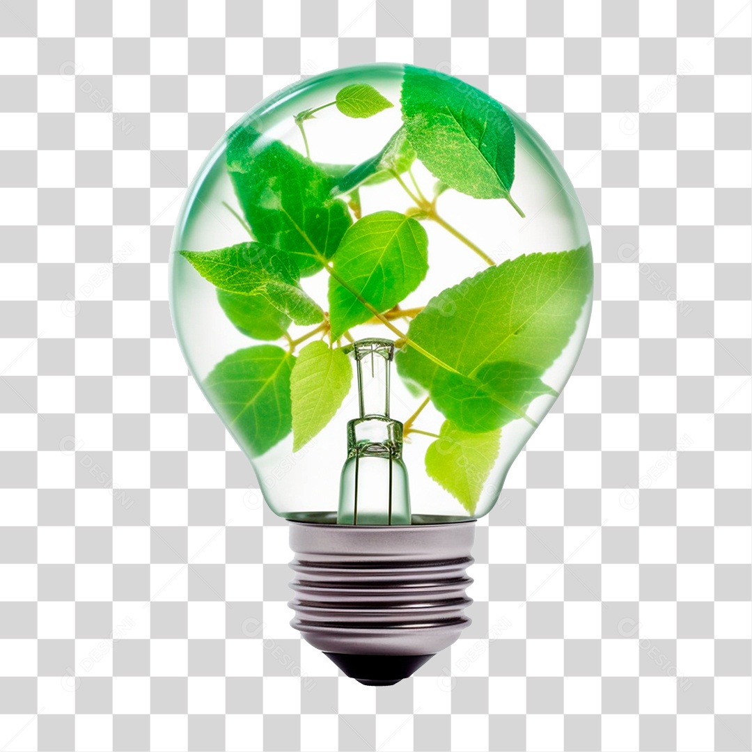 Lâmpada Com Folhas PNG Transparente