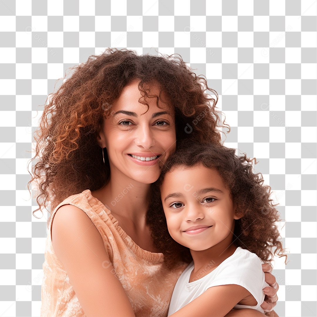 Mãe e Filha Se Abraçando PNG Transparente