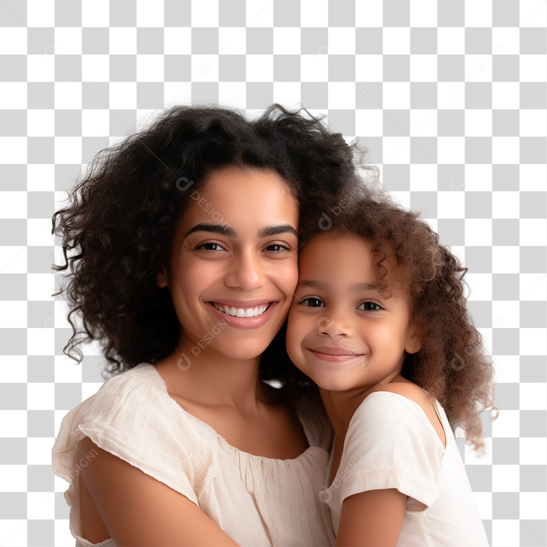 Mãe e Filha Se Abraçando PNG Transparente