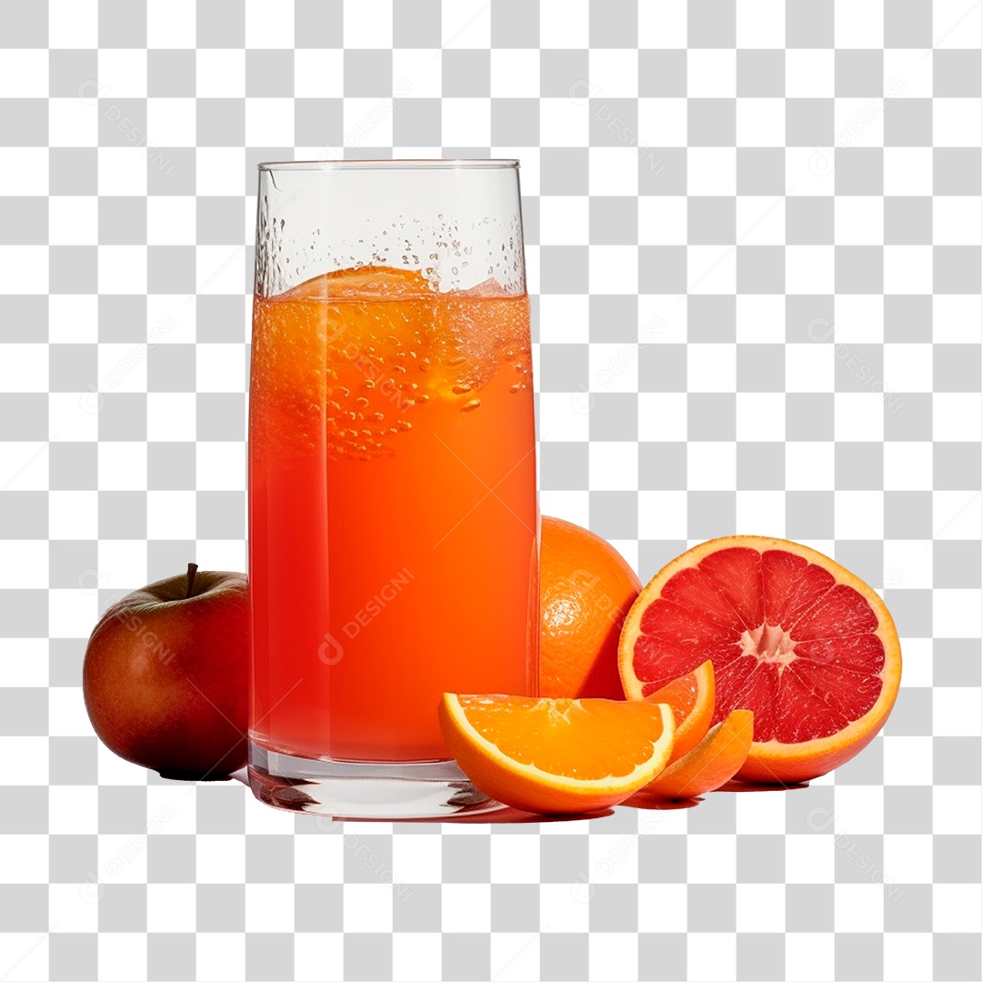 Suco de Laranja com Laranjas PNG Transparente