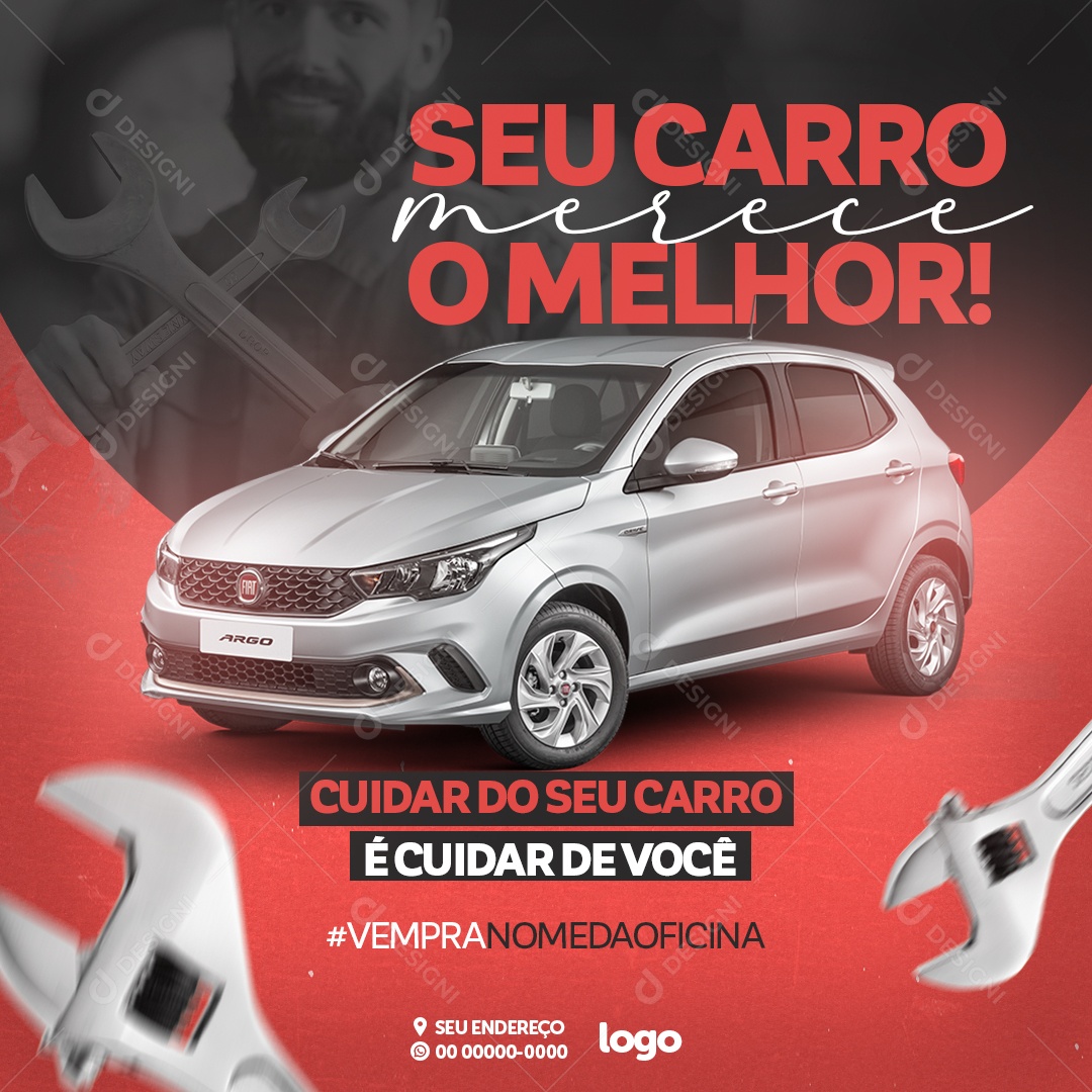 Seu Carro Merece o Melhor Social Media PSD Editável