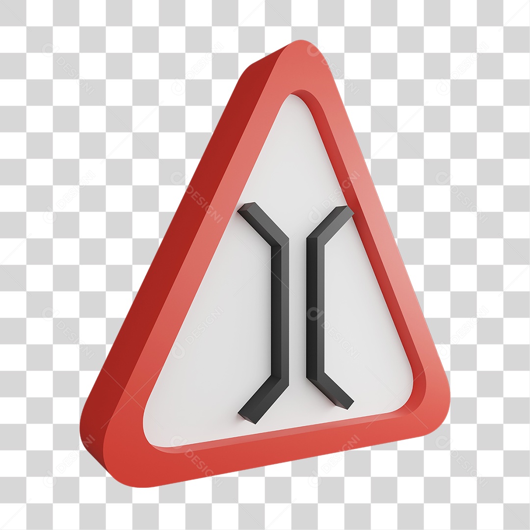 Placa de Aviso PNG Transparente