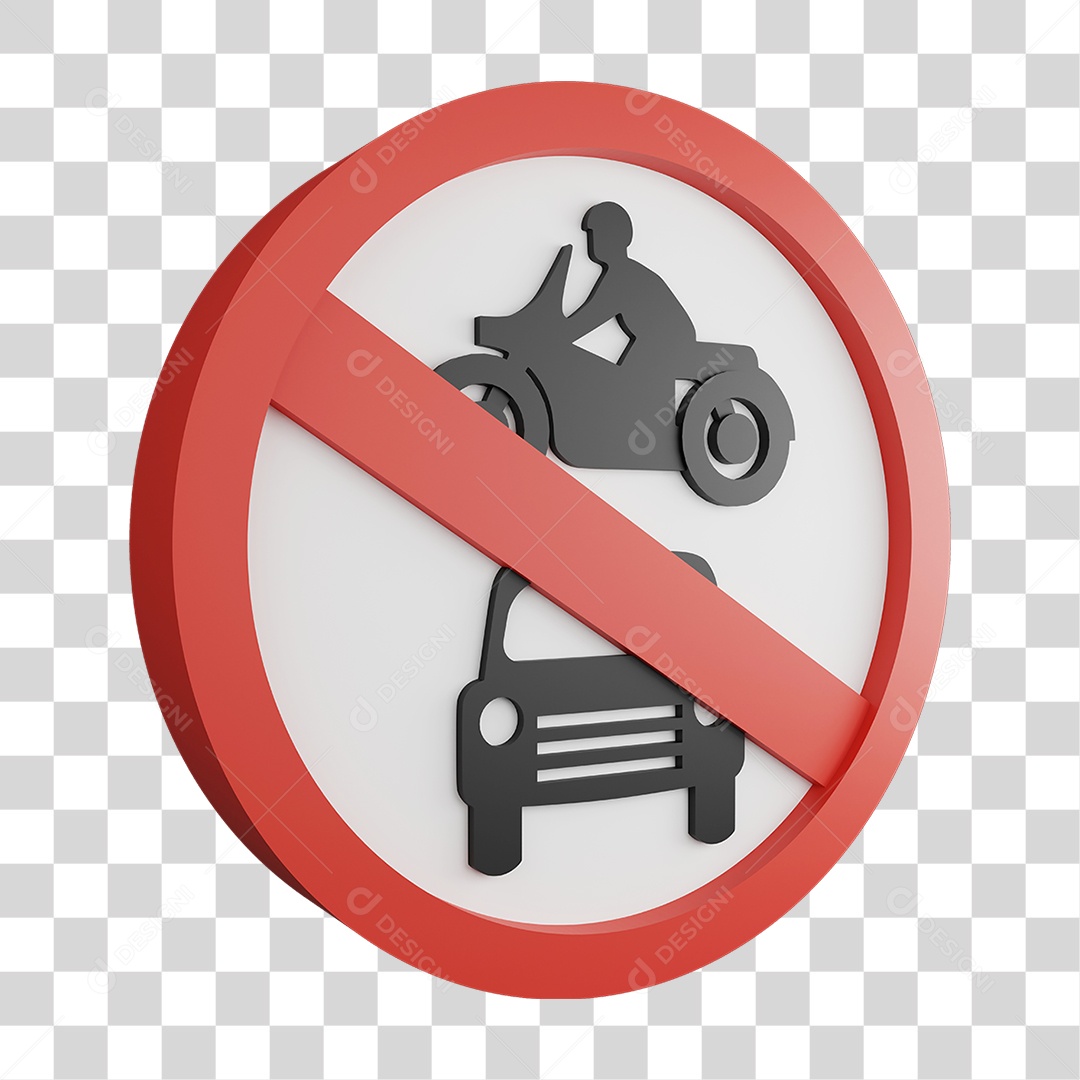 Placa de Aviso Proibido PNG Transparente