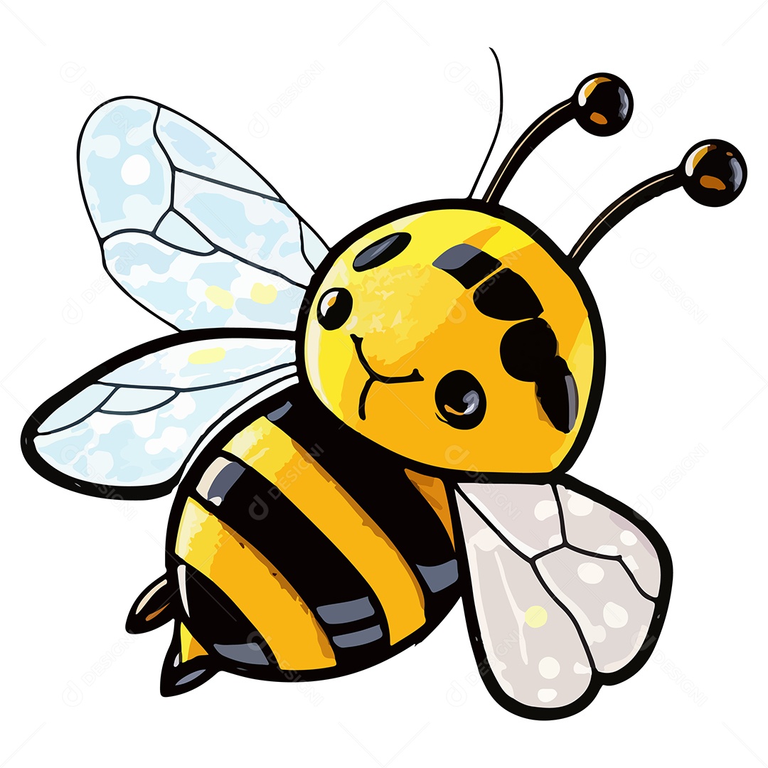 Desenho Vetorial Ilustração De Abelha Vetor EPS