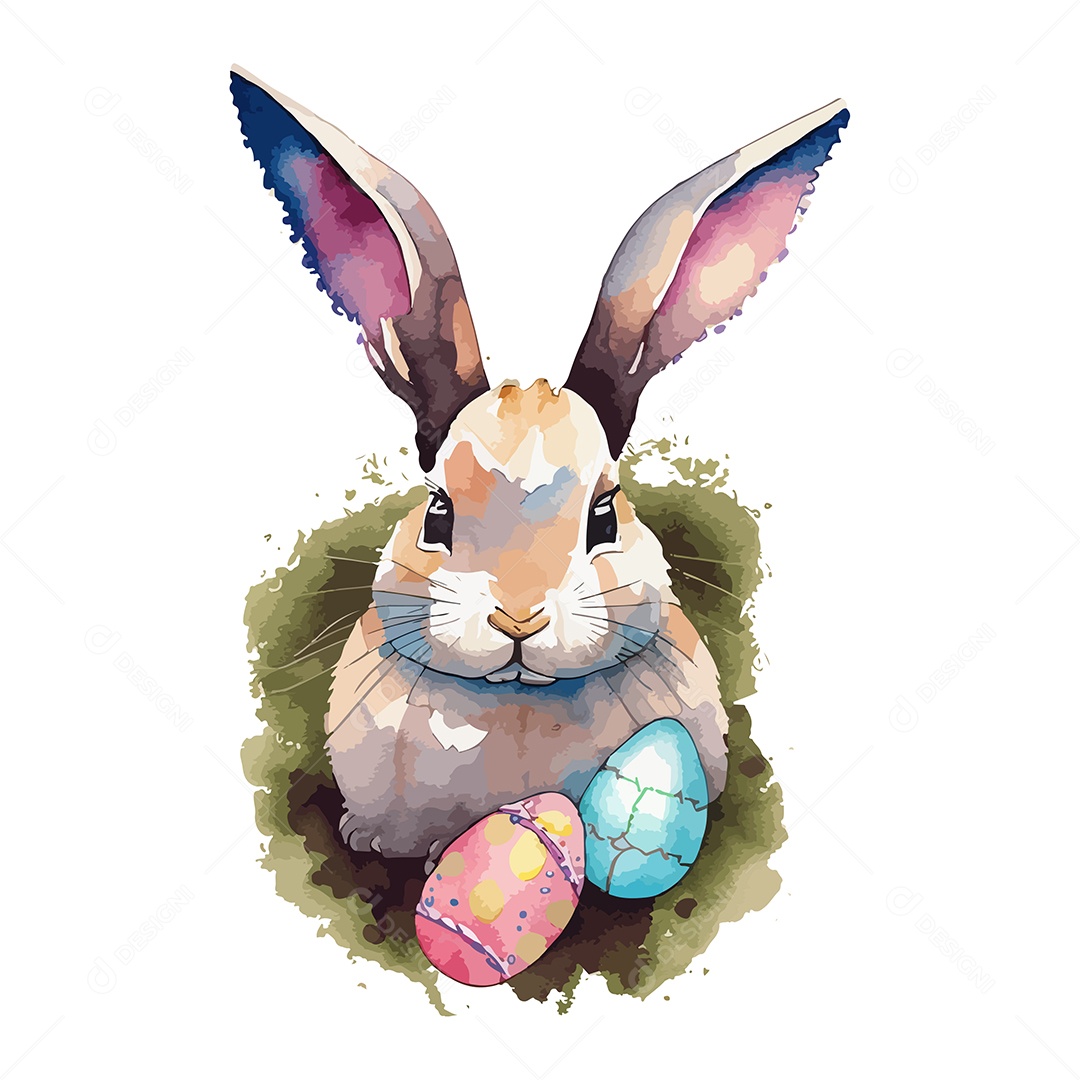 Desenho De Ilustração De Coelho Vetor EPS