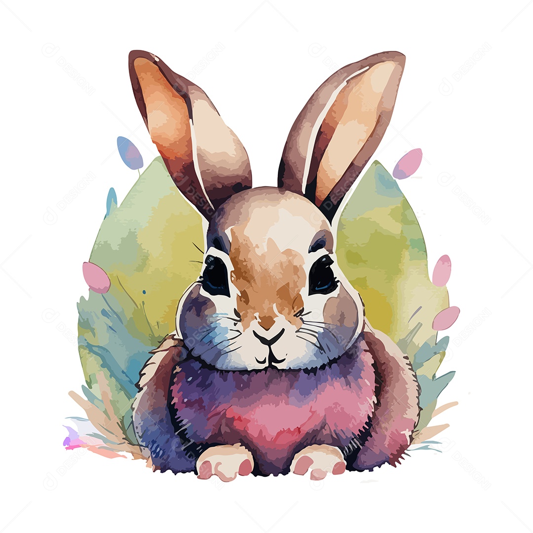 Desenho De Ilustração De Coelho Vetor EPS