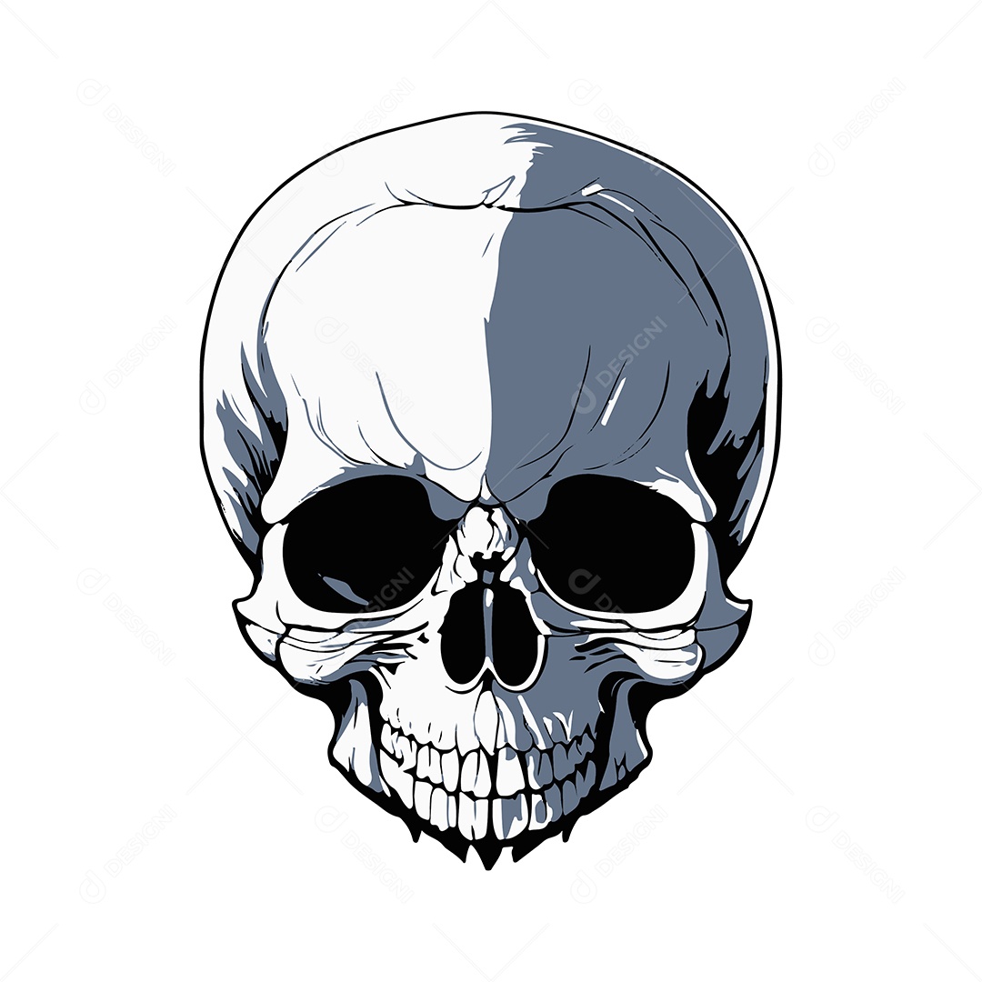Desenho De Ilustração De Caveira Vetor EPS