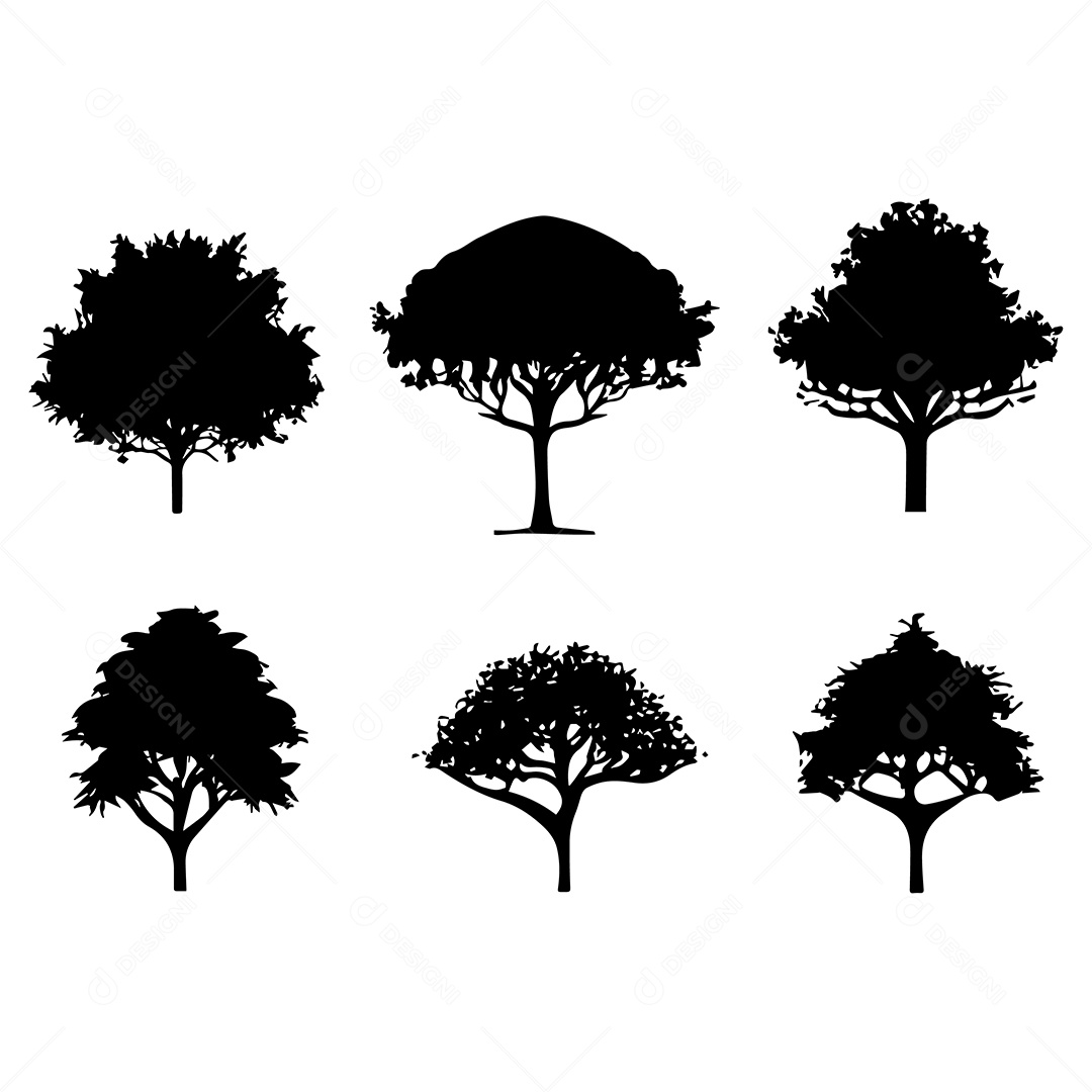 Desenho De Árvores Vetor EPS