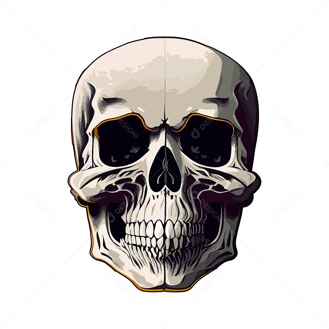 Desenho De Ilustração De Caveira Vetor EPS