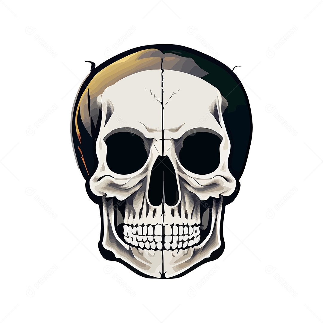 Desenho De Ilustração De Caveira Vetor EPS