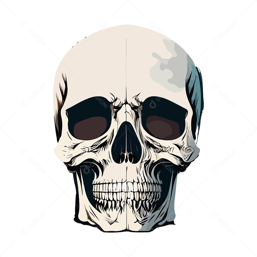 Desenho De Ilustração De Caveira Vetor EPS