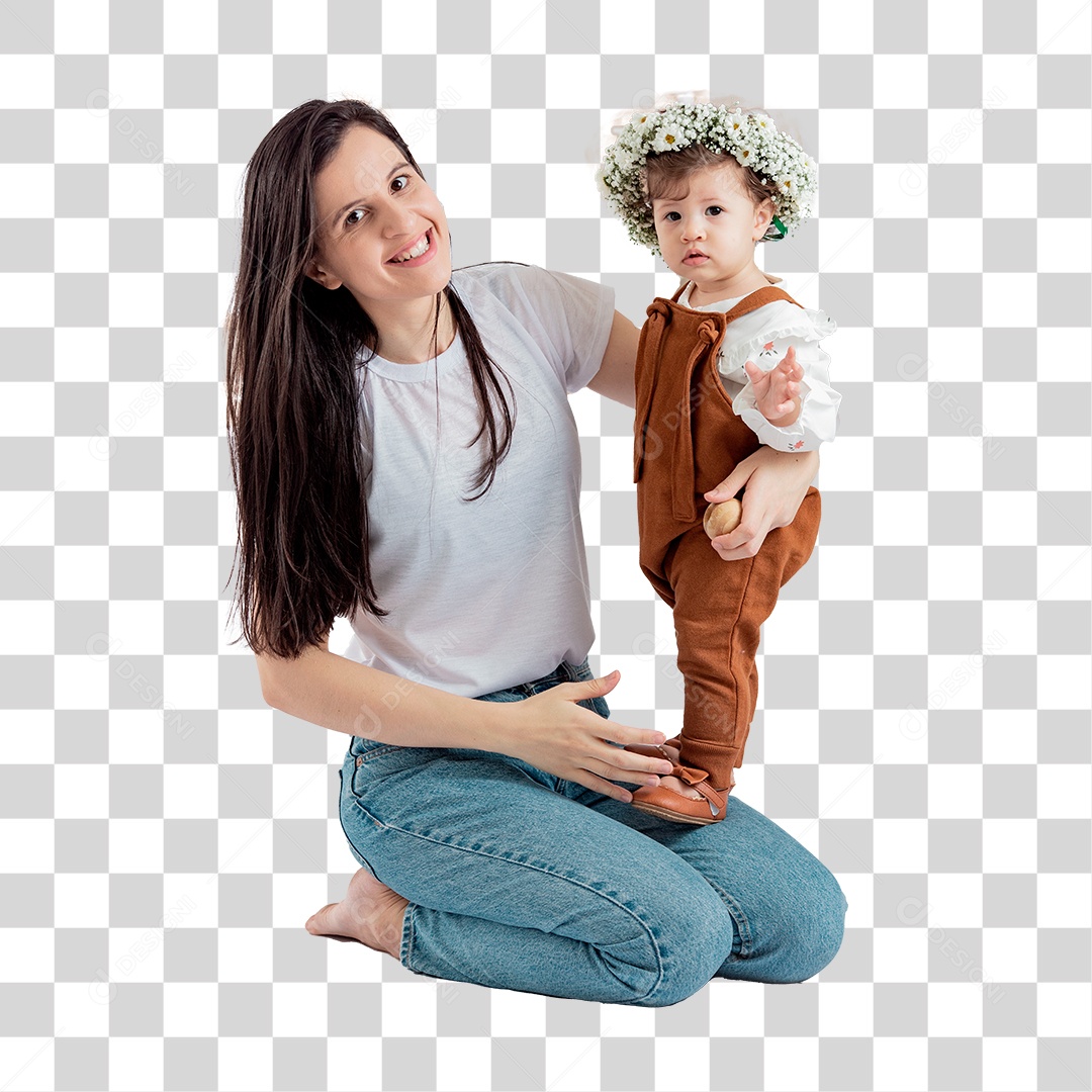 Mãe Com Filha PNG Transparente