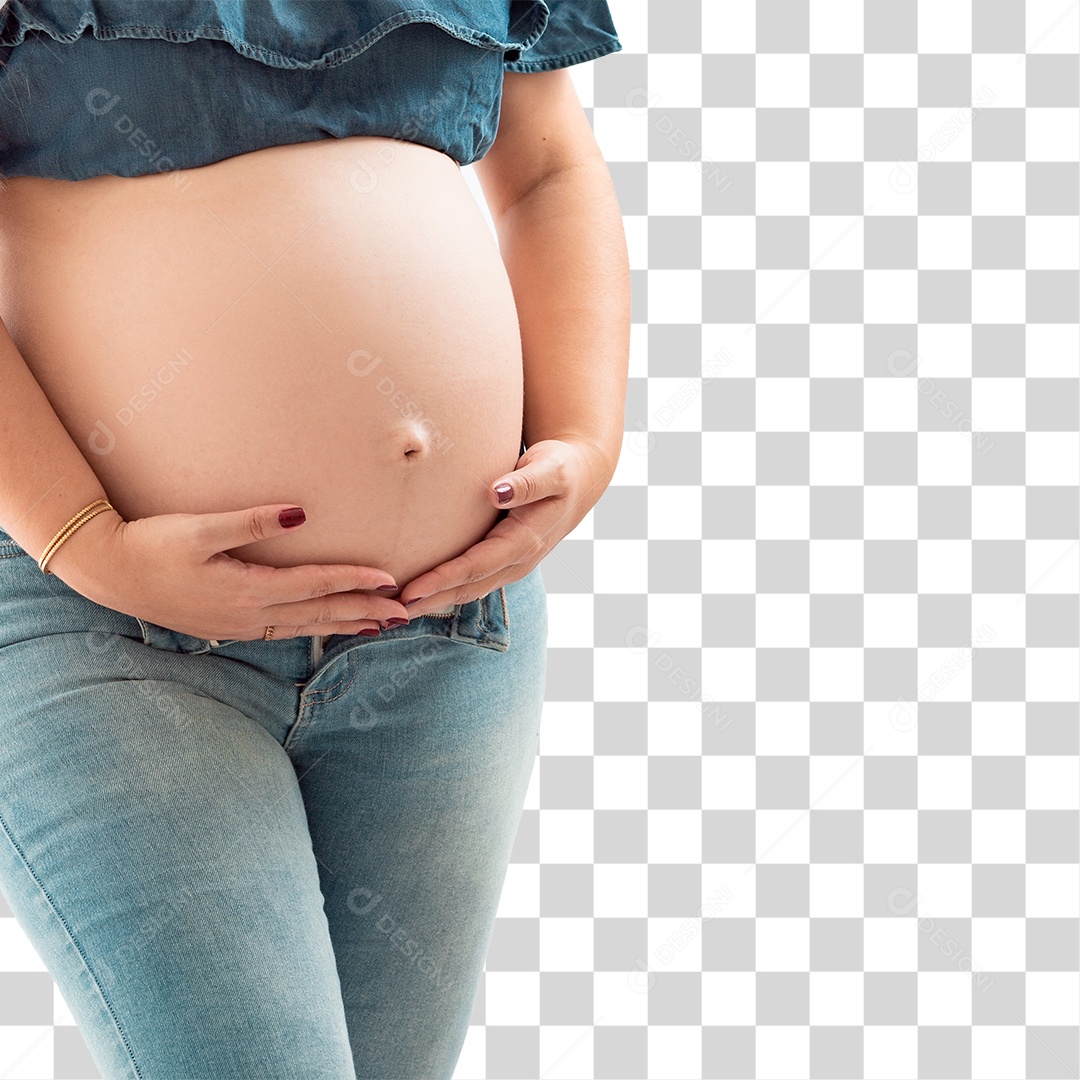 Elemento 3D Mulher Gravida Para Composição PNG Transparente