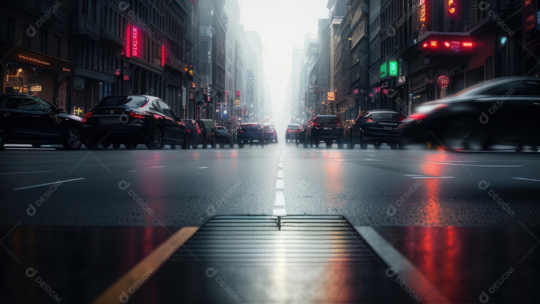 Imagem realista de uma cidade.