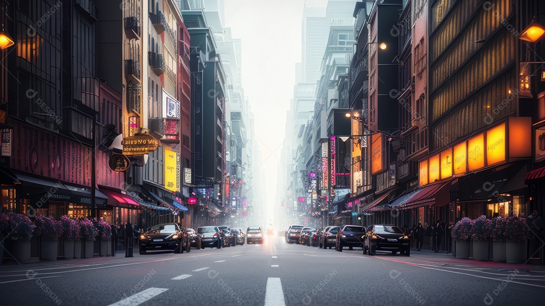 Imagem realista de uma cidade.