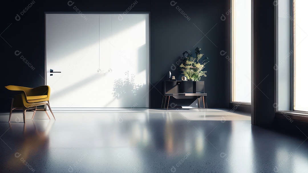 Interior de uma casa bonita e decorada.