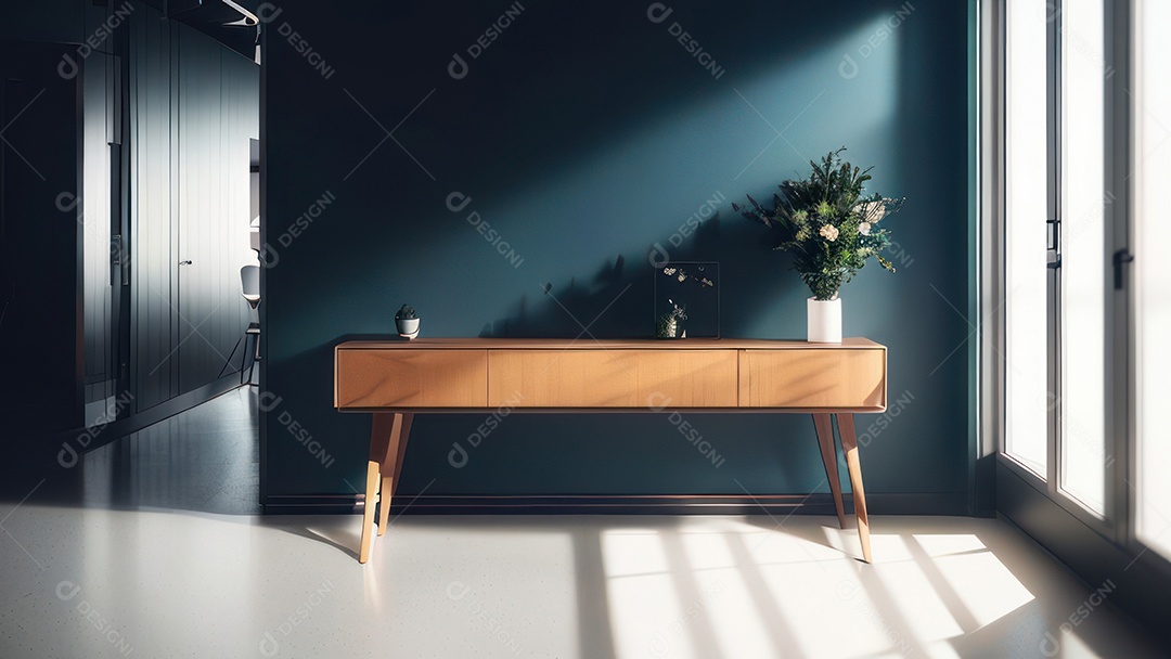 Interior de uma casa bonita e decorada.