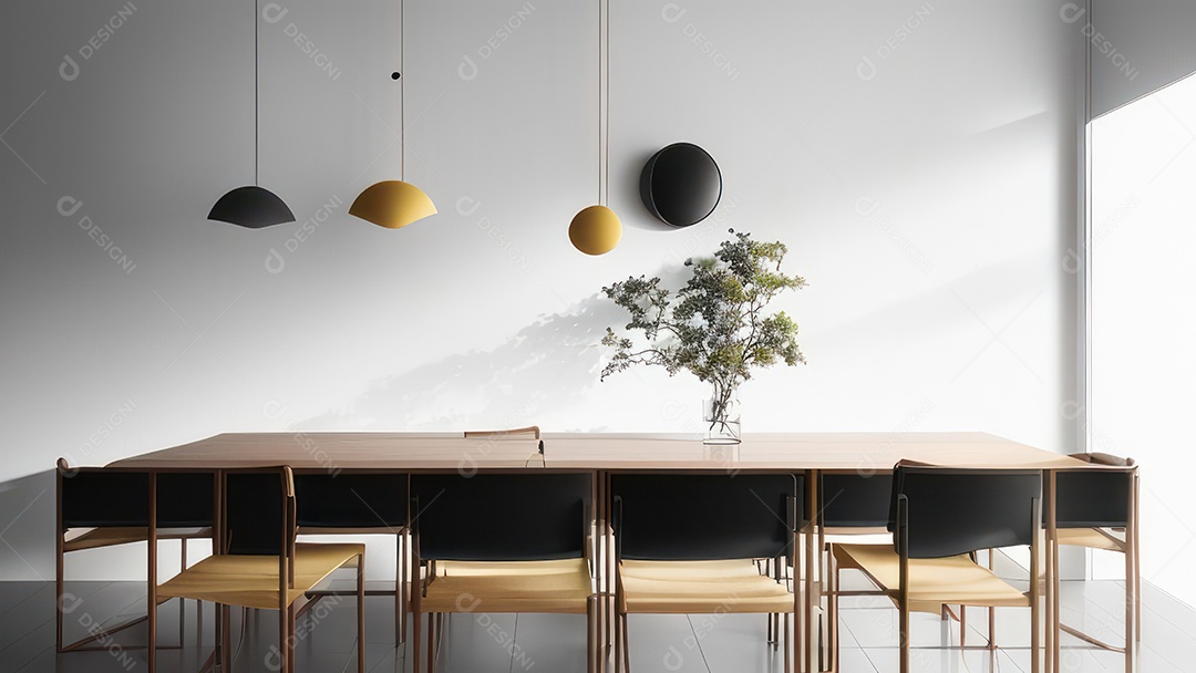 Interior de uma casa bonita e decorada.