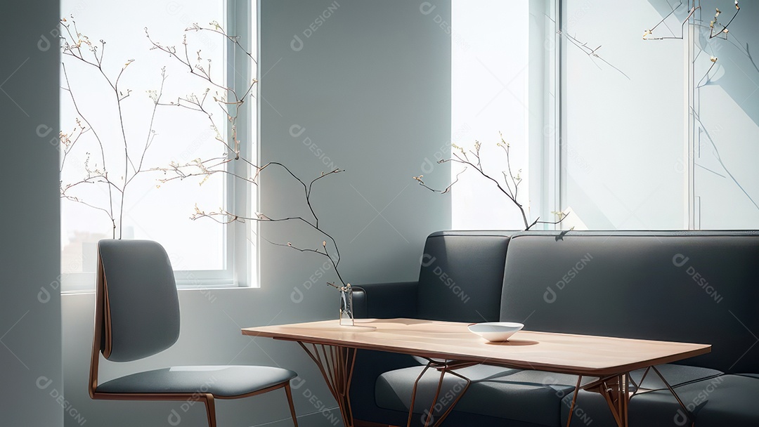 Interior de uma casa bonita e decorada.