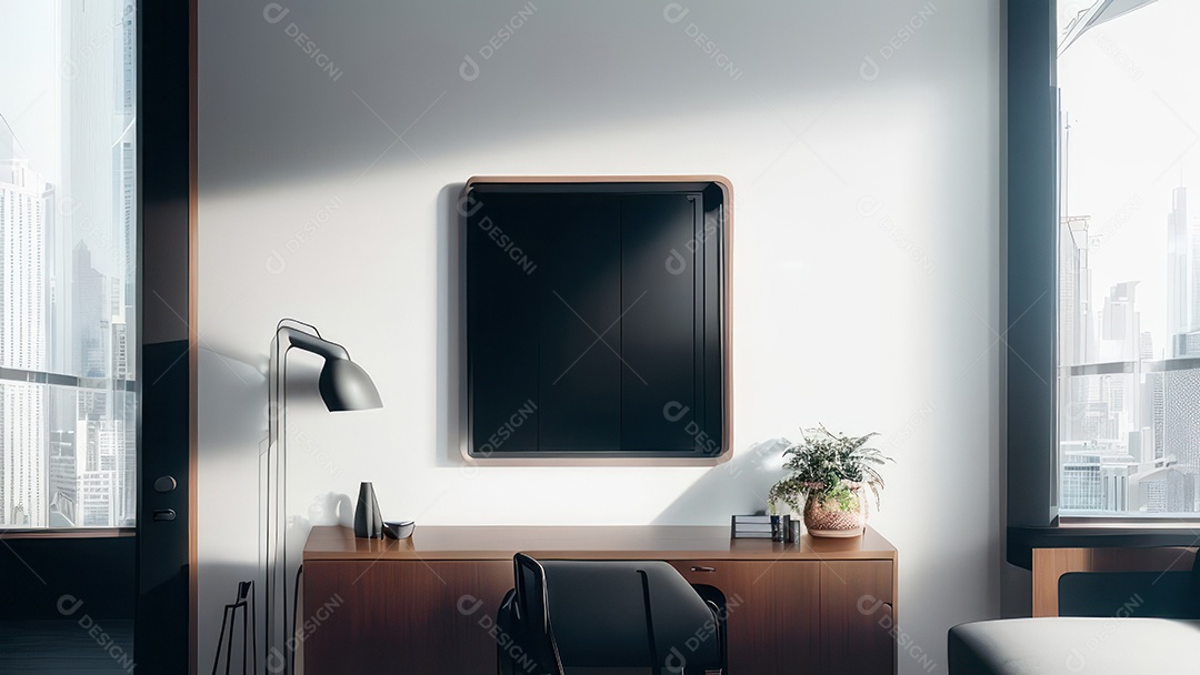 Interior de uma casa bonita e decorada.