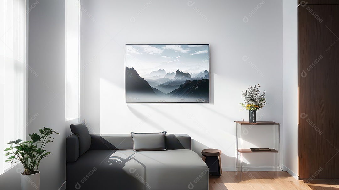 Interior de uma casa bonita e decorada.