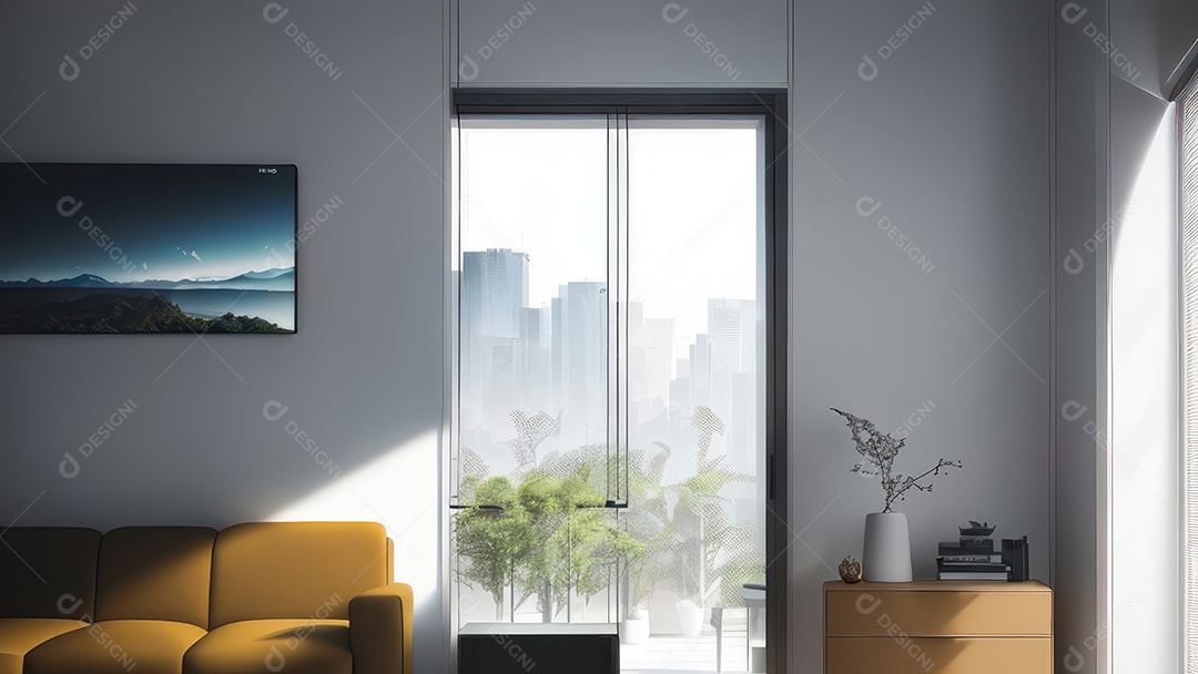 Interior de uma casa bonita e decorada.