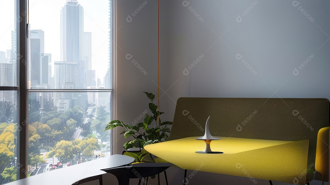 Interior de uma casa bonita e decorada.