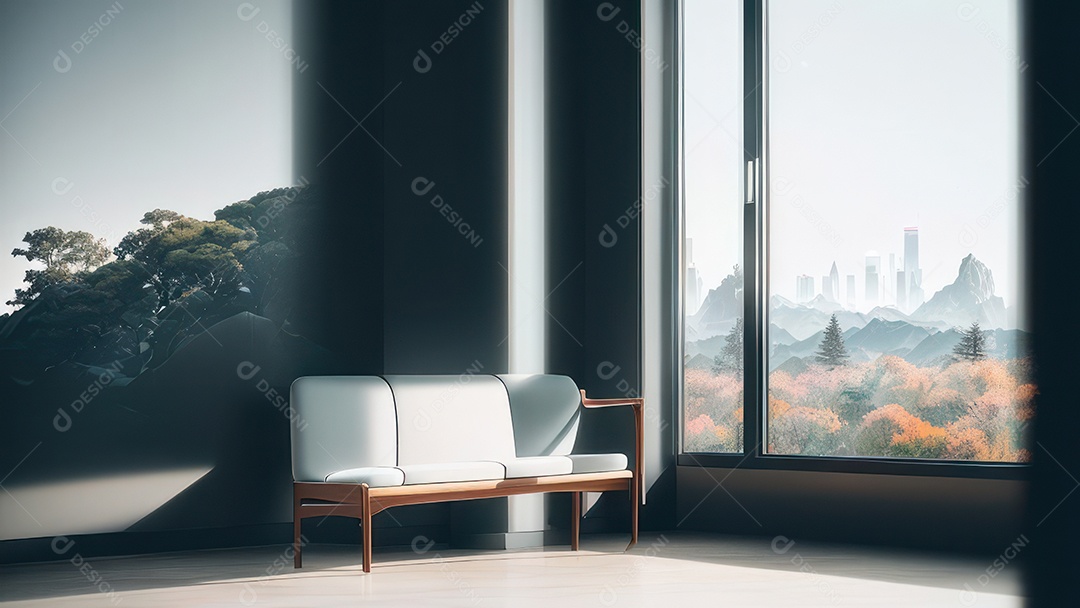 Interior de uma casa bonita e decorada.