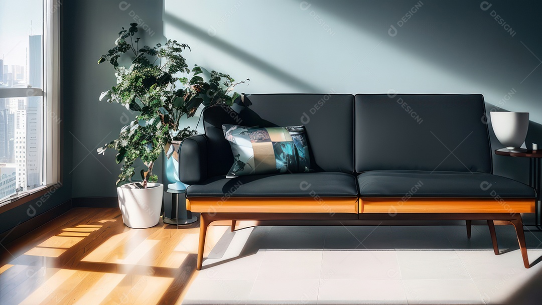 Interior de uma casa bonita e decorada.