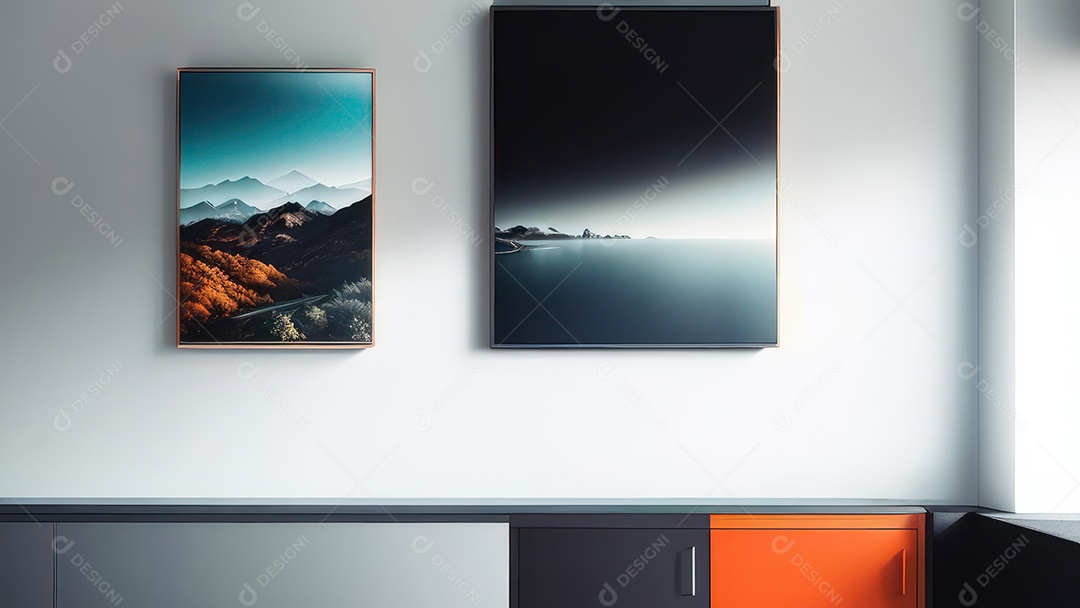 Interior de uma casa bonita e decorada.