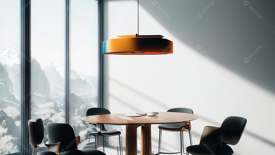 Interior de uma casa bonita e decorada.