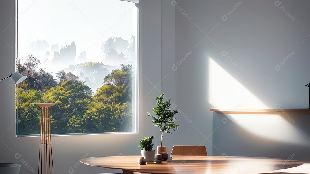 Interior de uma casa bonita e decorada.