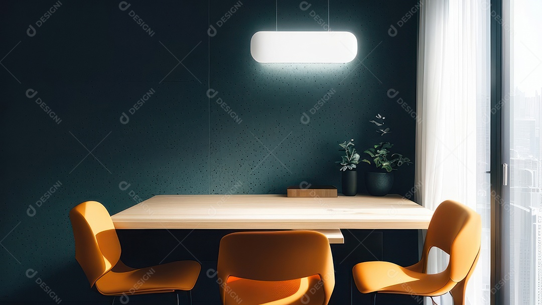 Interior de uma casa bonita e decorada.