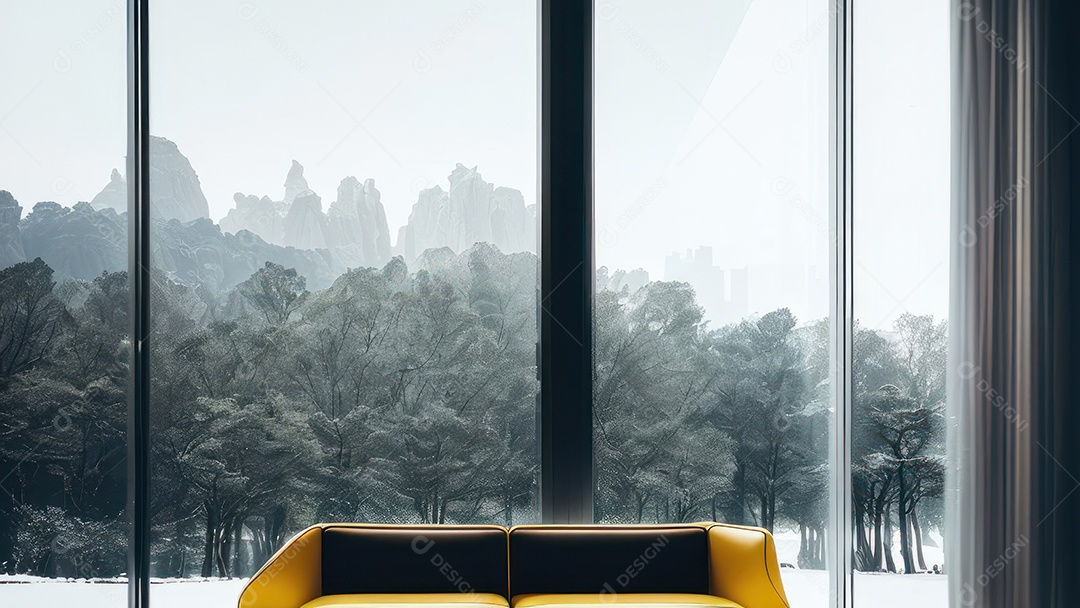 Interior de uma casa bonita e decorada.