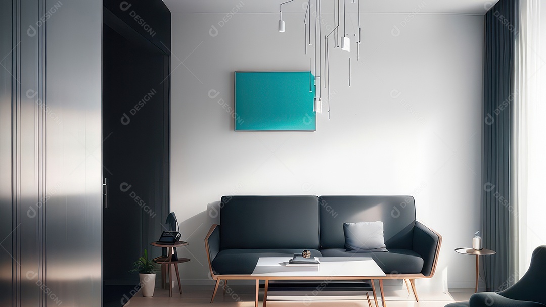 Interior de uma casa bonita e decorada.