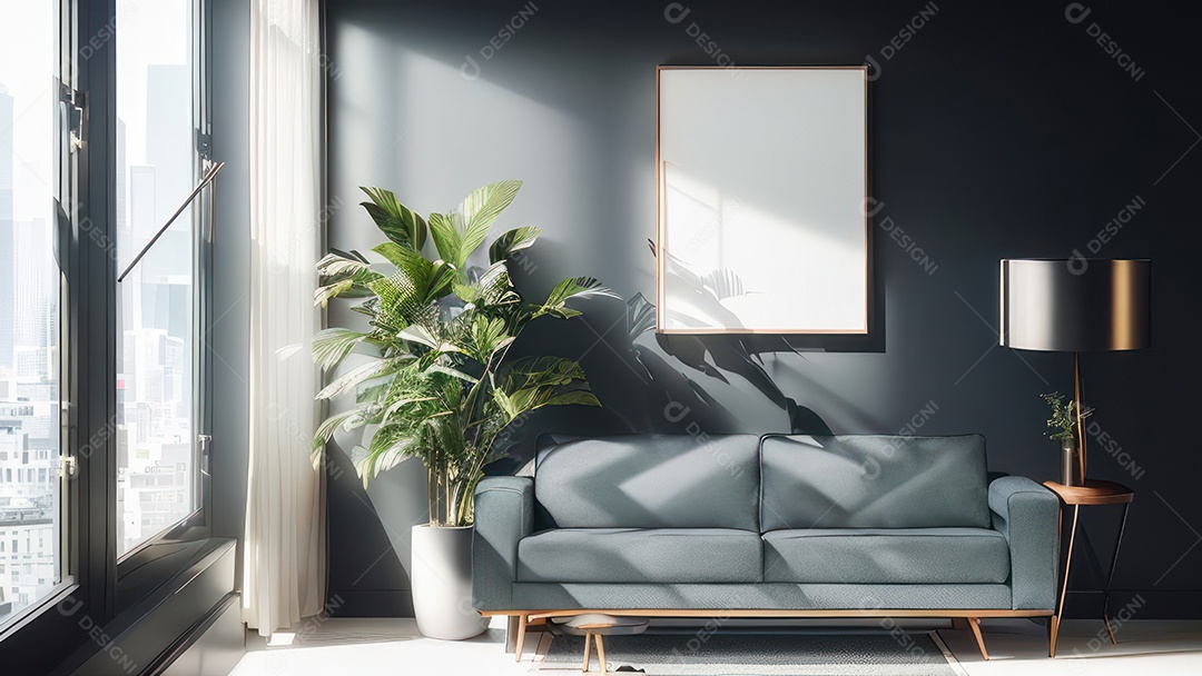 Interior de uma casa bonita e decorada.