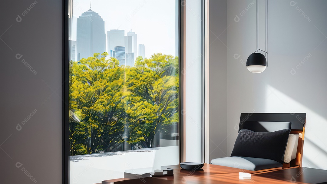 Interior de uma casa bonita e decorada.