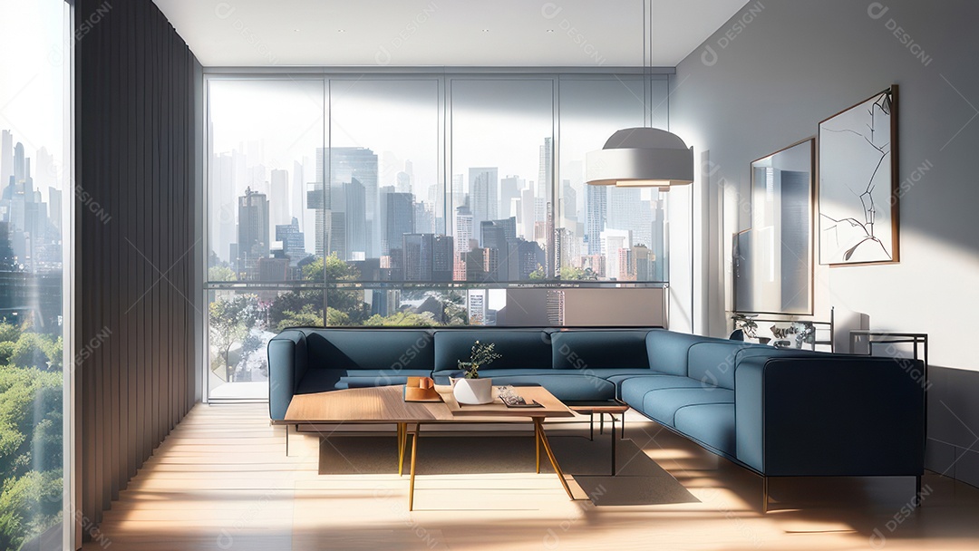 Interior de uma casa bonita e decorada.