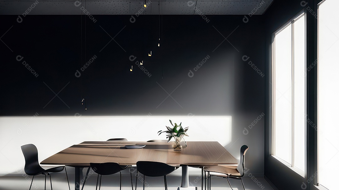 Interior de uma casa bonita e decorada.