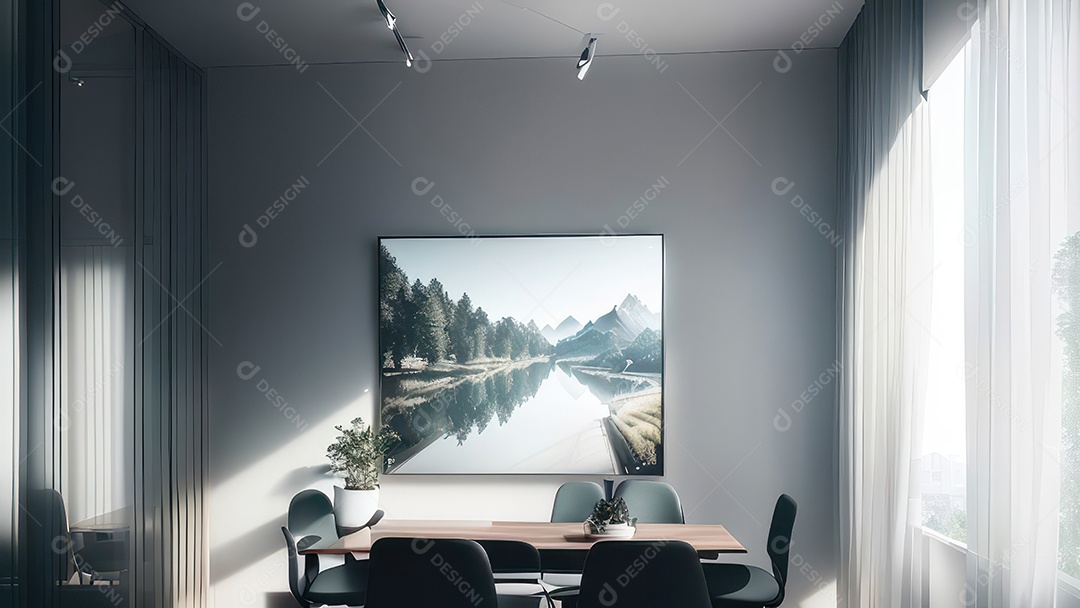 Interior de uma casa bonita e decorada.