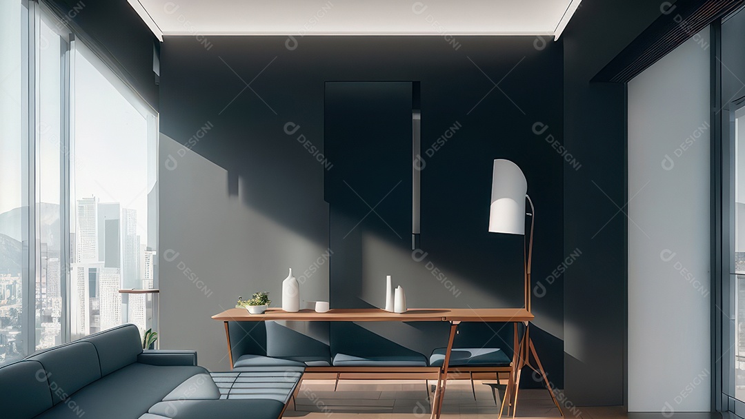 Interior de uma casa bonita e decorada.