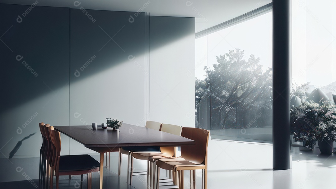 Interior de uma casa bonita e decorada.